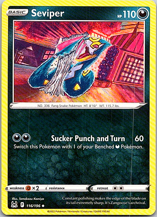 Seviper Uncommon SWSH11: Lost Origin 116/196 NM