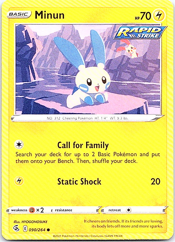 Minun Common SWSH08: Fusion Strike 090/264 NM