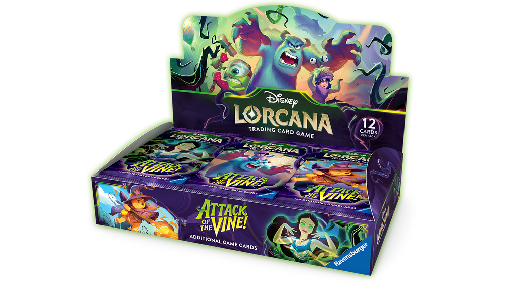 Disney Lorcana Attack of the Vine booster display box with 24 English booster packs