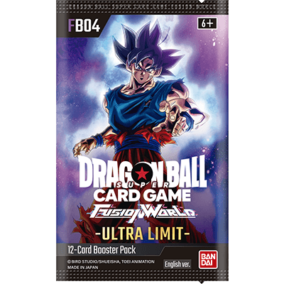 Bandai official Ultra Limit FB04 product artwork for Dragon Ball Super Card Game Fusion World