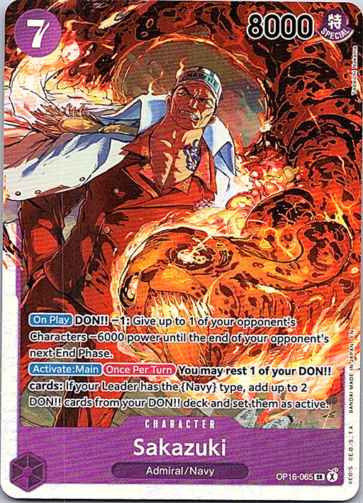 Sakazuki Foil SR The Time of Battle OP16-065 NM