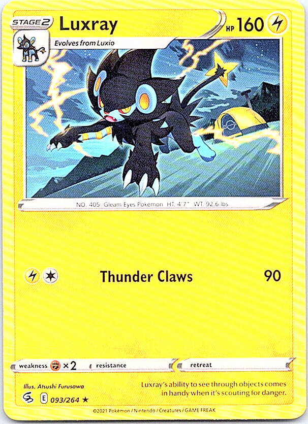 Luxray Rare SWSH08: Fusion Strike 093/264 NM