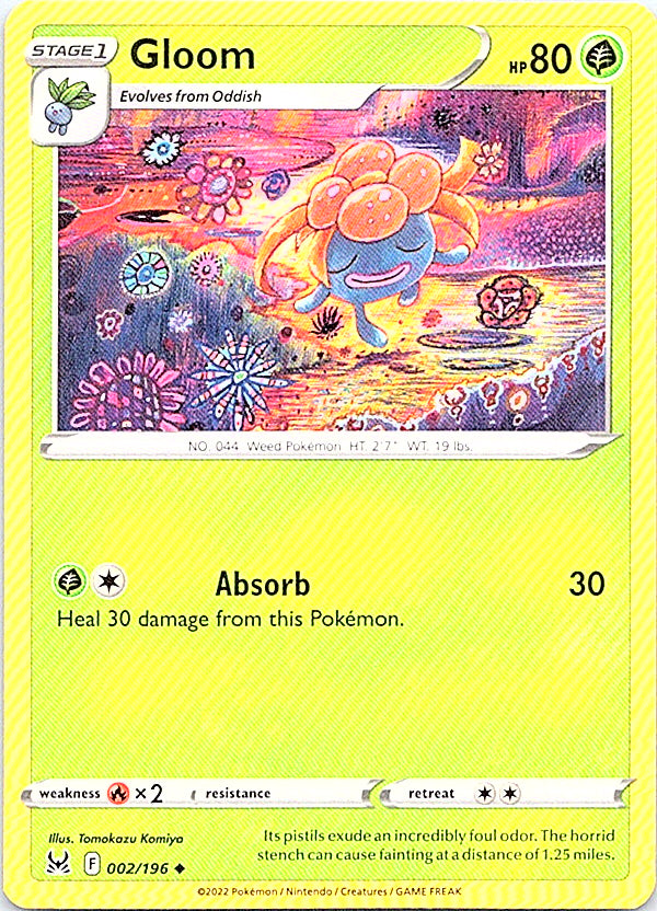 Gloom Uncommon SWSH11: Lost Origin 002/196 NM