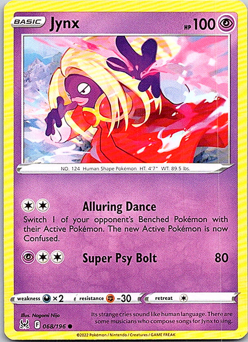 Jynx Common SWSH11: Lost Origin 068/196 NM