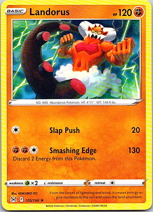 Landorus Rare SWSH11: Lost Origin 105/196 NM