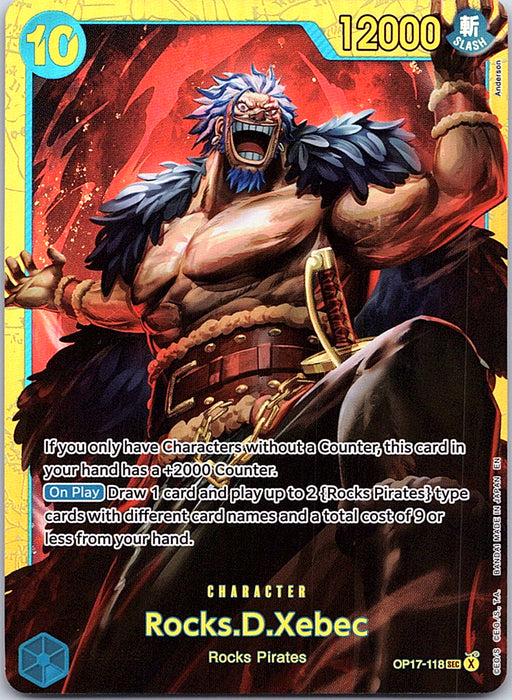 Rocks.D.Xebec (118) Foil SEC The World's Strongest Warriors OP17-118 NM