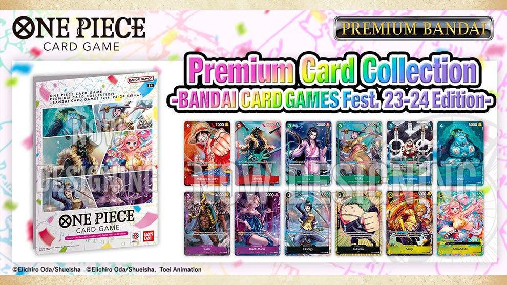 One Piece Premium Card Collection BANDAI CARD GAMES Fest. 23–24 Edition – English card artwork and included booklet