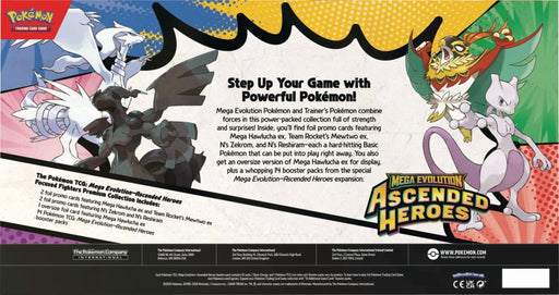 Pokémon TCG Focused Fighters Premium Collection back and contents