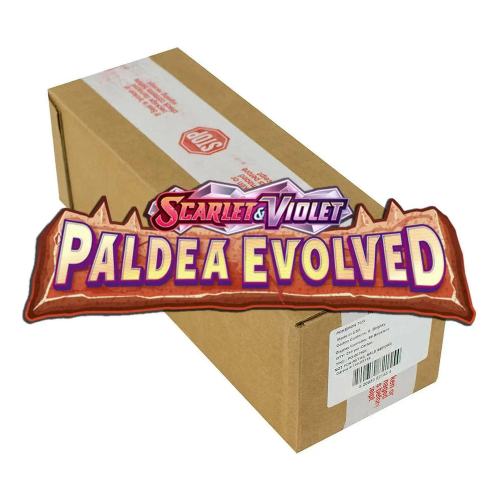 Pokémon TCG Paldea Evolved English factory-sealed case of six booster boxes