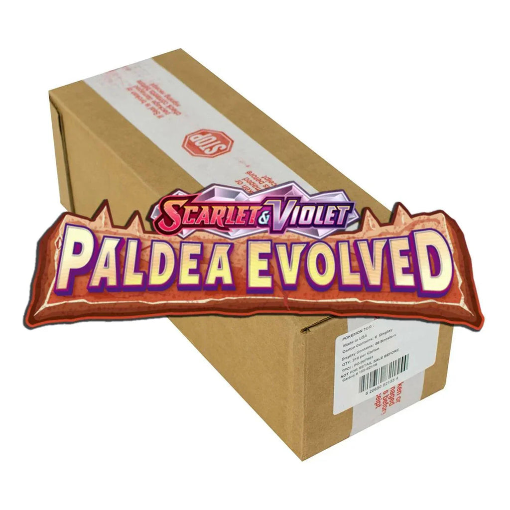 Pokémon TCG Paldea Evolved English factory-sealed case of six booster boxes