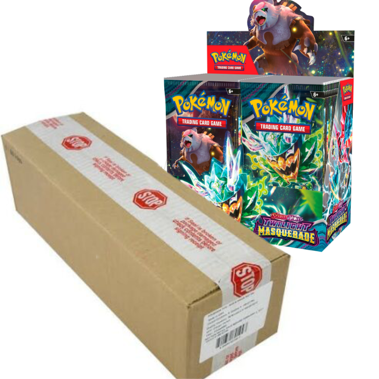 Pokémon TCG Twilight Masquerade English factory-sealed case of six booster boxes