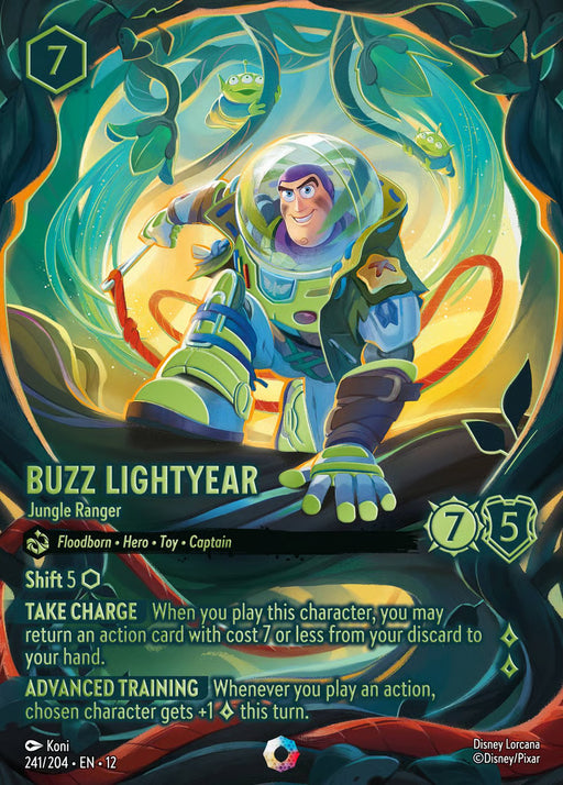 Buzz Lightyear – Jungle Ranger Iconic 241/204, Wilds Unknown; possible pull, not guaranteed